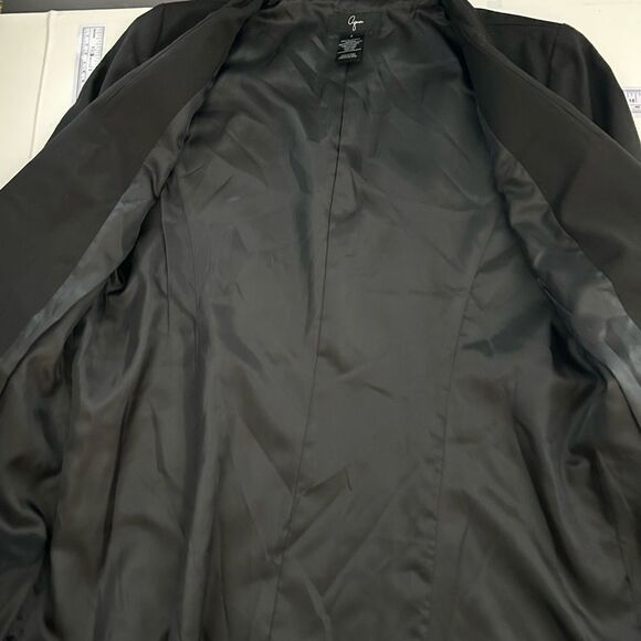 Aqua Womens Black 3/4 Sleeve Blazer Single Button Wool Blend Jacket Size Small - Picture 5 of 11